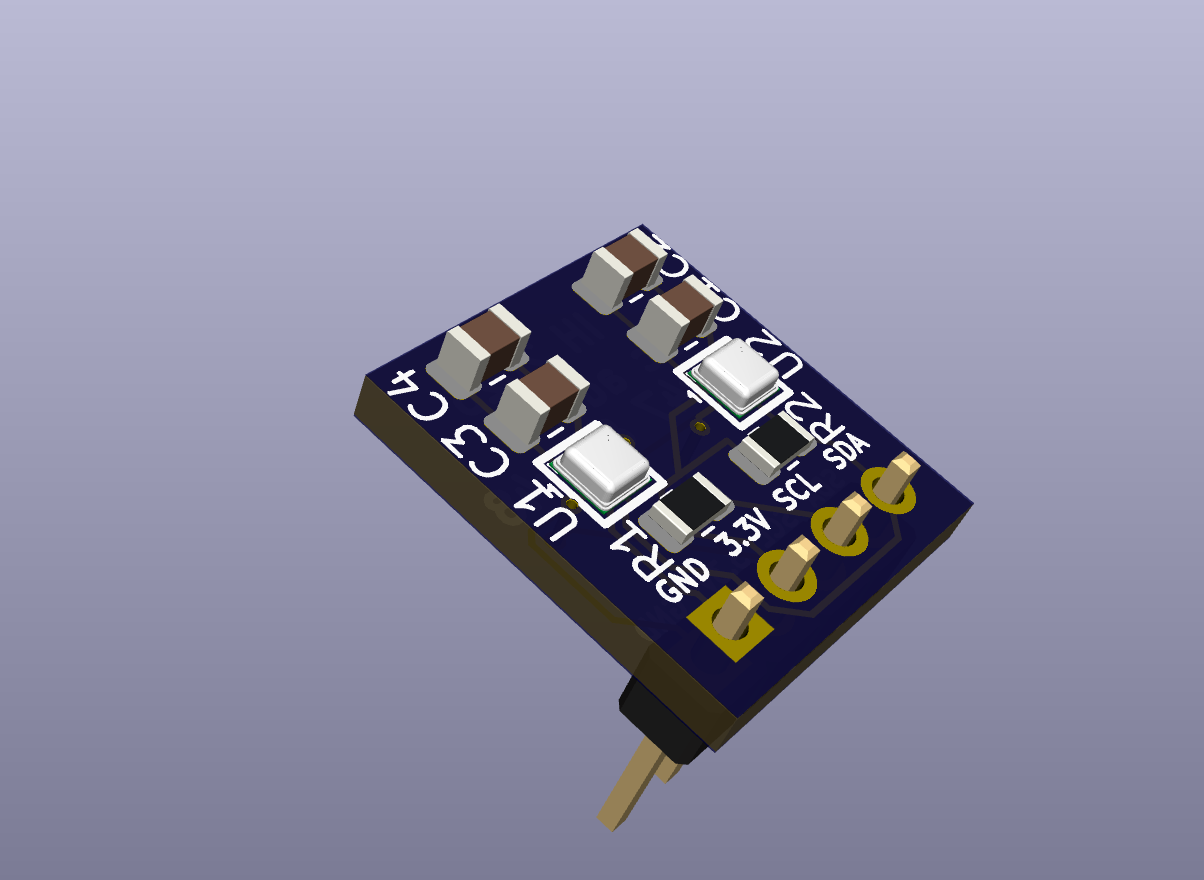 Compact BMP581 breakout board render